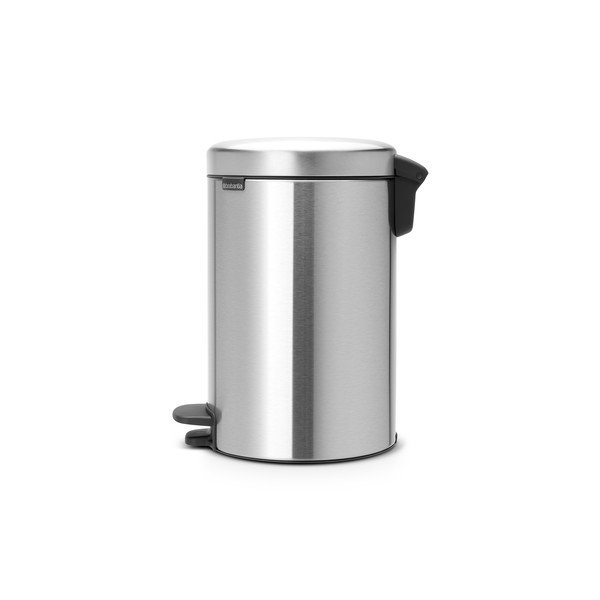Matt ezüstszínű acél pedálos szemetes 12 l NewIcon – Brabantia-image-1