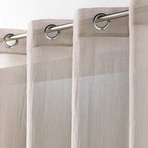 Barna átlátszó függöny 140x280 cm Telma – douceur d'intérieur-image-1