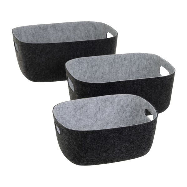 Textil tárolókosár szett 3 db-os 36x28x16 cm – Casa Selección