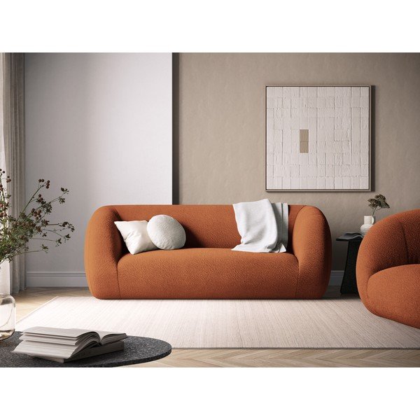 Narancssárga buklé kanapé 210 cm Essen – Cosmopolitan Design-image-1