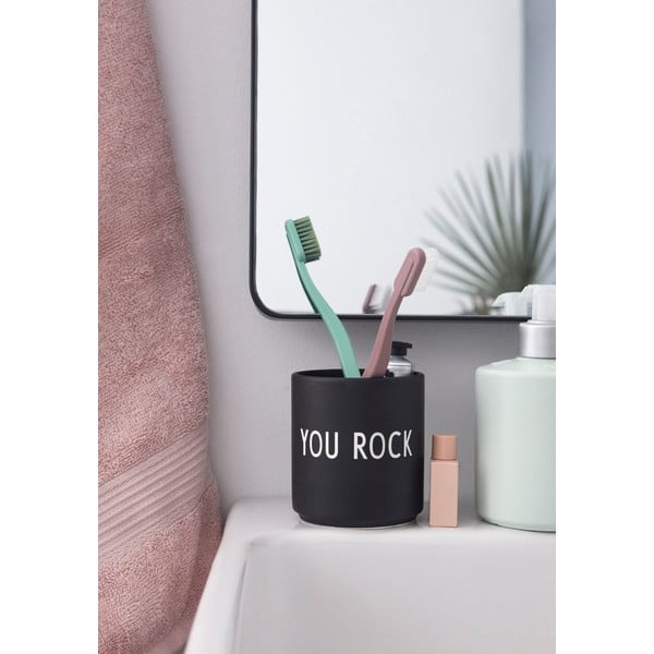 Fekete porcelán bögre 300 ml You Rock – Design Letters-image-1