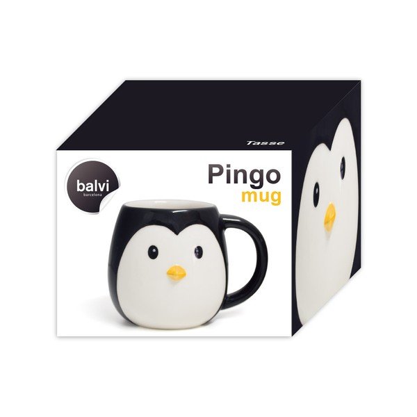 Pingo fekete-fehér kerámia bögre, 400 ml - Balvi-image-2