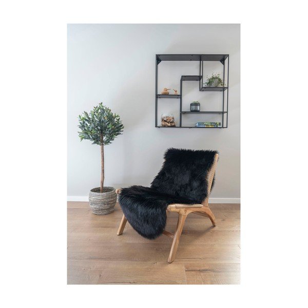 Fekete szintetikus futószőnyeg 60x180 cm – House Nordic-image-1