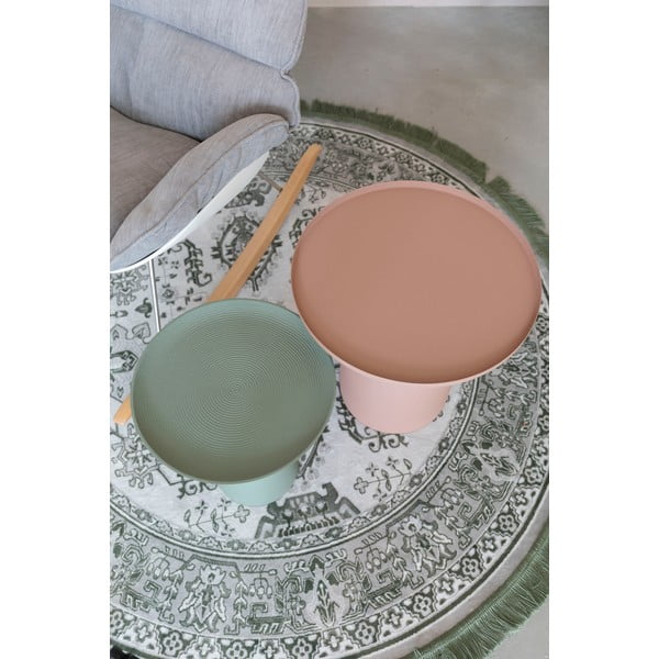 Fém kerek tárolóasztal ø 39,5 cm Ringar – White Label-image-2