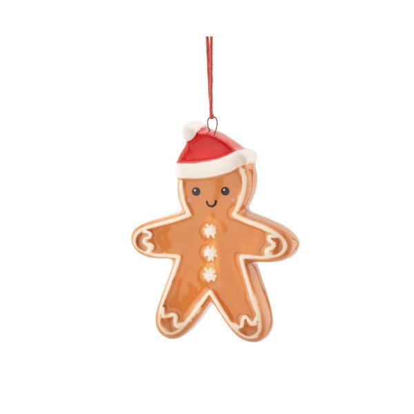 Kerámia karácsonyfadísz 6 cm Gingerbread – Sass & Belle