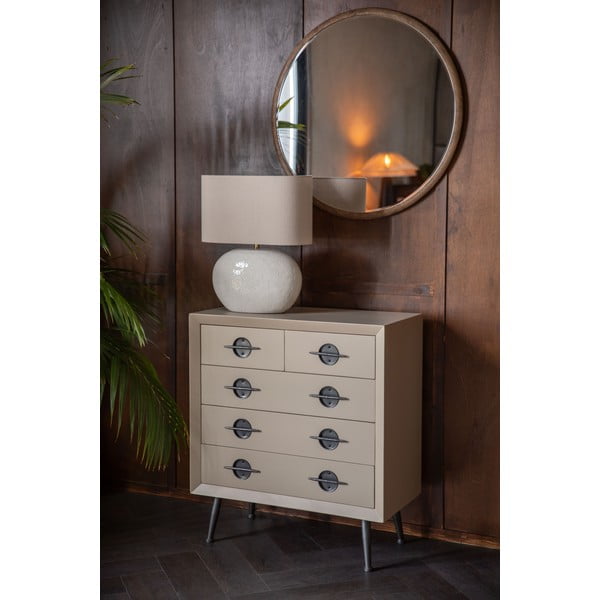 Bézs kaucsukfa komód 86x86x40 cm Edson – Dutchbone-image-1