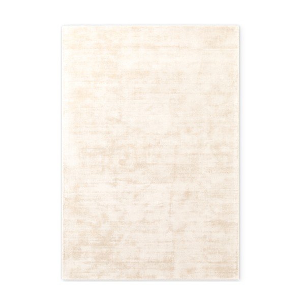 Elefántcsont színű kézi szövésű viszkóz szőnyeg 80x150 cm Noemi – Vikosa