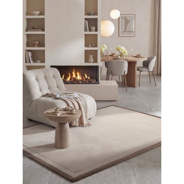 Barna-krémszínű gyapjúkeverék szőnyeg 160x230 cm Niko – Villeroy&Boch-image-1
