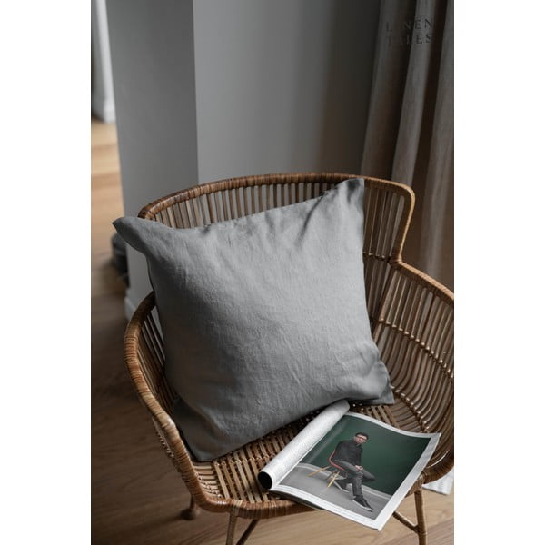 Len párnahuzat 50x50 cm Khaki – Linen Tales-image-2