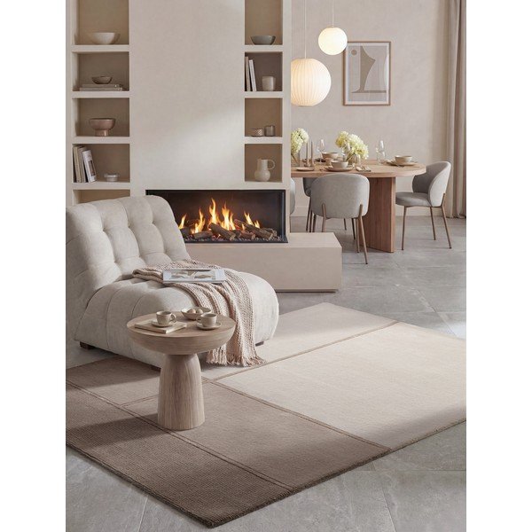 Barna-krémszínű gyapjúkeverék szőnyeg 200x290 cm Presilda – Villeroy&Boch-image-1