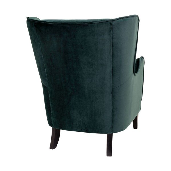 Sötétzöld bársony füles fotel Campo – House Nordic-image-3