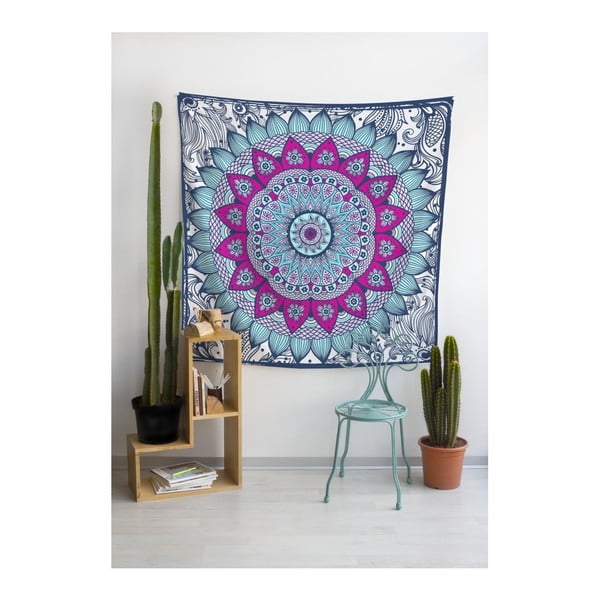 Faliszőnyeg 140x140 cm Blue Dreamcatcher – Really Nice Things-image-1