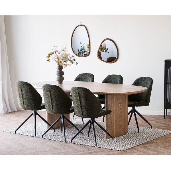 Étkezőasztal kőrisfa dekorral 110x210 cm Serra – House Nordic-image-3