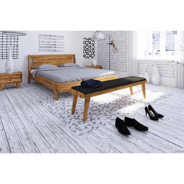 Tölgyfa pad szürke ülőrésszel Retro - The Beds-image-4