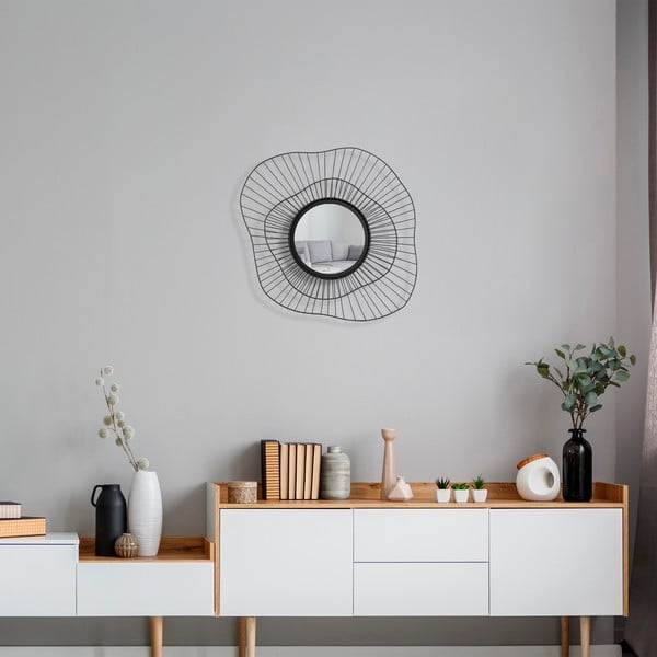 Fali tükör 69x60 cm Flora – Wallity-image-2