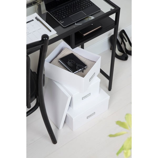 Inge 3 db-os fehér tárolódoboz szett - Bigso Box of Sweden-image-1