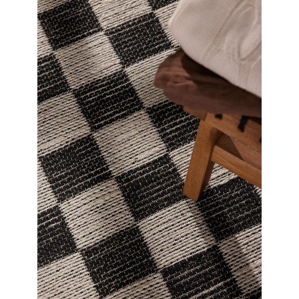 Fekete-krémszínű kétoldalas-kézi szövésű jutakeverék futószőnyeg 80x200 cm Rex – Hanse Home-image-2