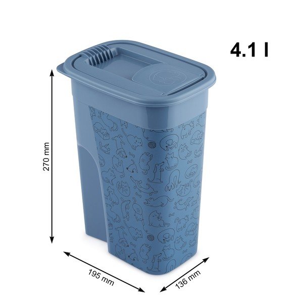 Kék állateledel tartó doboz 4,1 l Flo - Rotho-image-3