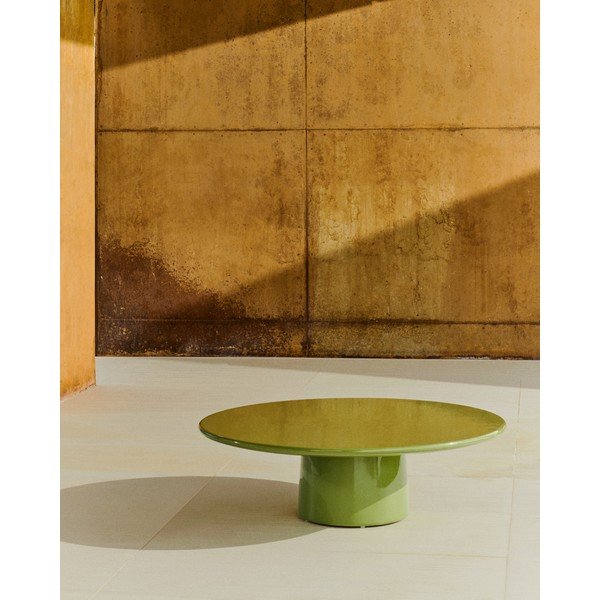 Beton kerek kerti dohányzóasztal ø 110 cm Albanella – Kave Home-image-1