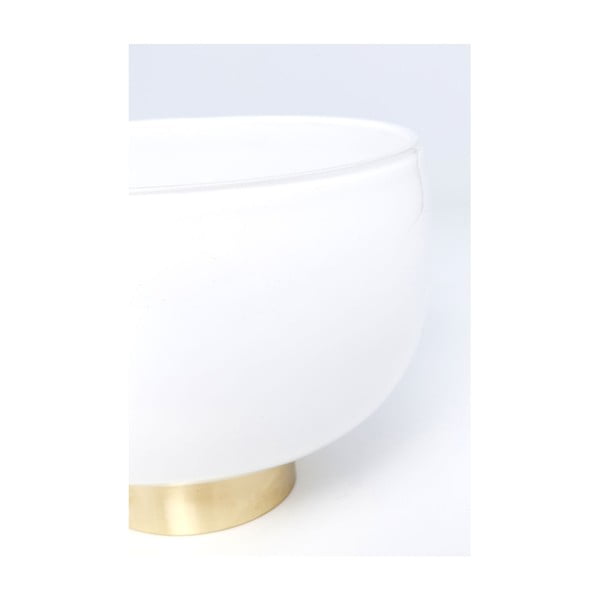 Pure fehér üvegváza, magasság 17 cm - Kare Design
