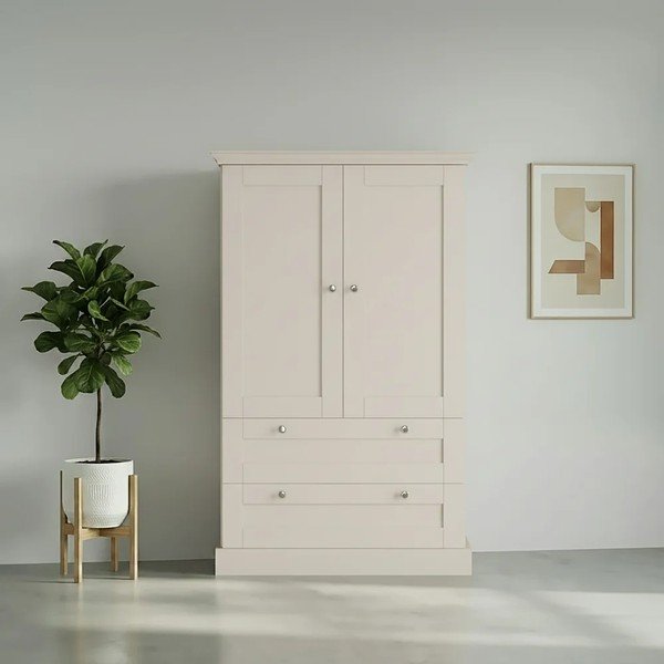 Bézs matt szekrény 83x130x35 cm Binz – Støraa-image-2