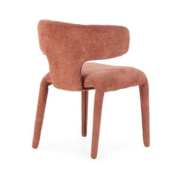 Terrakotta színű kárpitozott étkezőfotel Maca – MOME-image-2