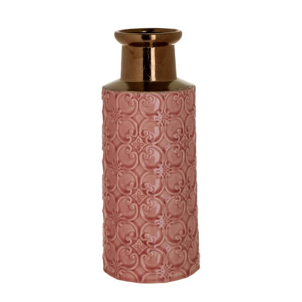 Világos rózsaszín kerámia váza, ⌀ 13,5 cm - InArt