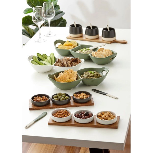 Fehér agyagkerámia szervírozó tálka szett 3 db-os Host - Ladelle-image-1