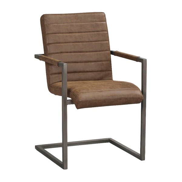 Clive barna szék fekete fém lábszerkezettel - Rowico