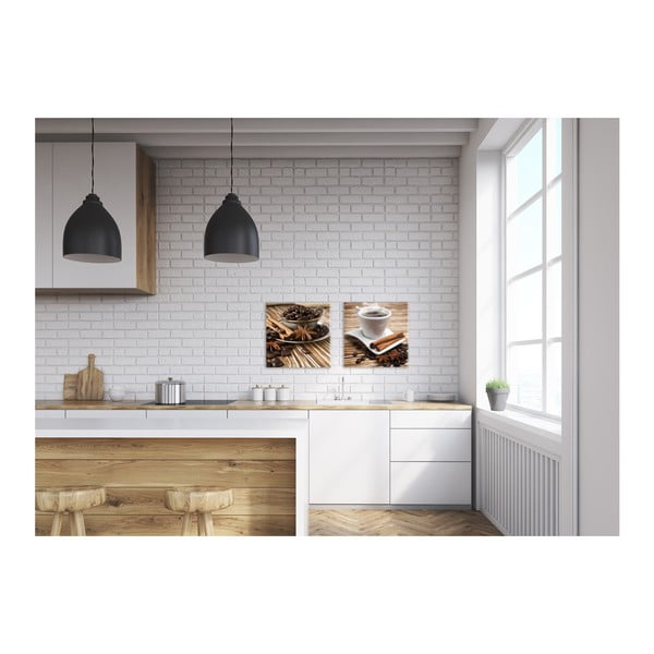 Glasspik Coffee II fali kép, 30 x 30 cm - Styler-image-1