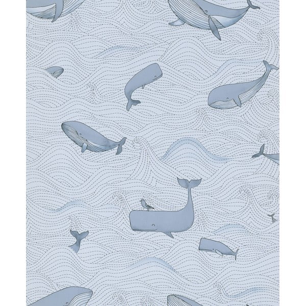 Vlies gyerek tapéta 10 m x 53 cm Whales – Vavex