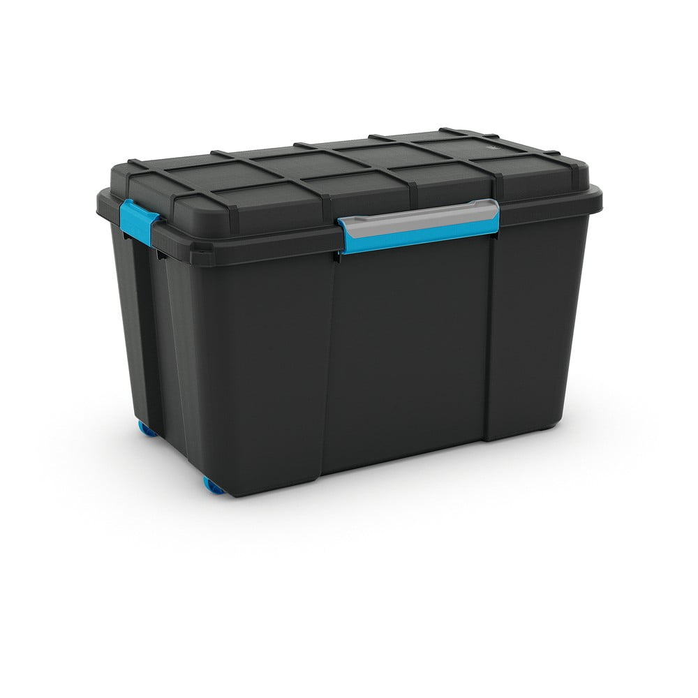 Fekete fedeles műanyag tárolódoboz 73,5x44,5x46 cm Scuba Box KIS