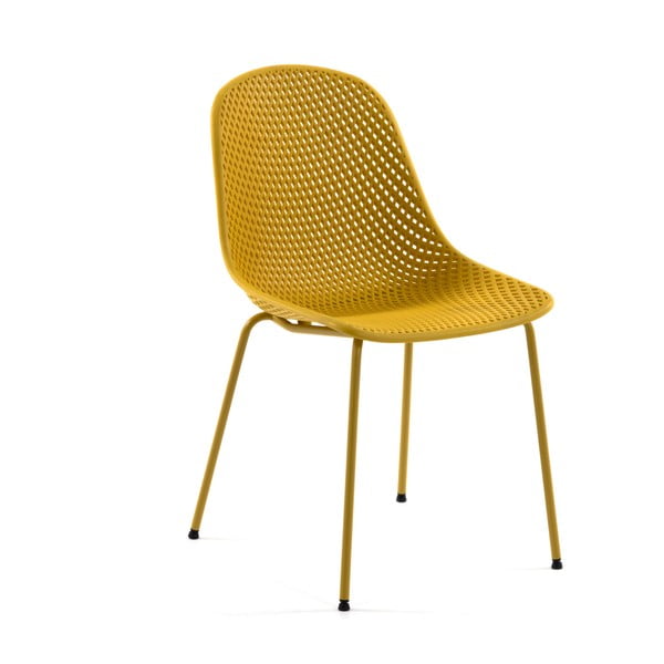 Sárga fém kerti szék Quinby – Kave Home