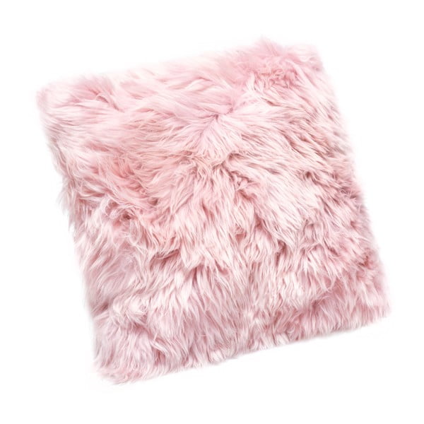 Sheepskin rózsaszín báránybőr díszpárna, 30 x 30 cm - Royal Dream