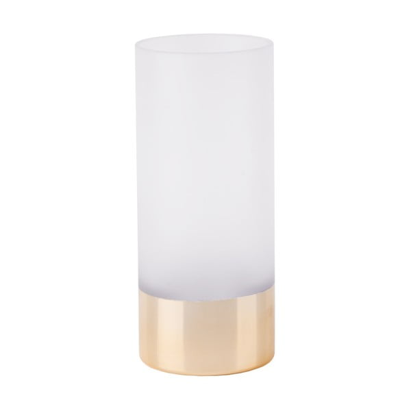 Fehér-aranyszínű váza, magasság 18,5 cm - PT LIVING