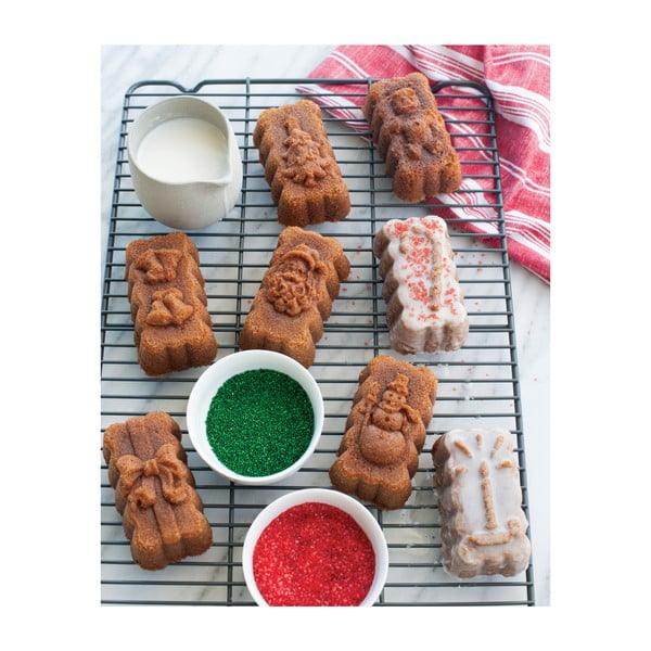 Christmas ezüstszínű sütőforma 8 süteményhez, 1,4 l - Nordic Ware-image-1