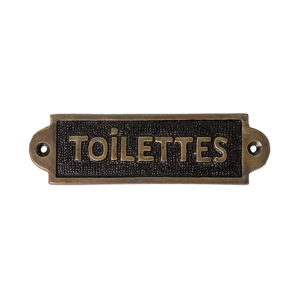 Fém falitábla 15x4,5 cm Toilettes – Antic Line