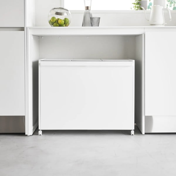 Fehér fém szelektív szemetes Tower – YAMAZAKI-image-1