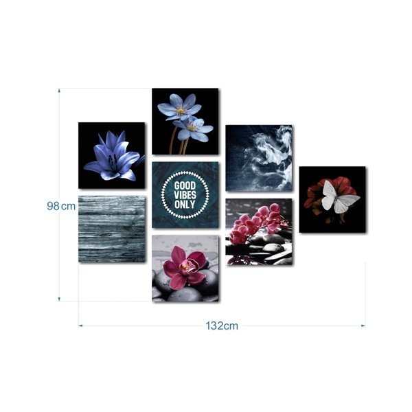 Good Vibes Only nyolcrészes üvegezett kép - Insigne-image-2