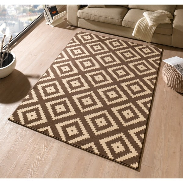 Barna futószőnyeg típusú szőnyeg 80x300 cm Diamond – Hanse Home-image-1