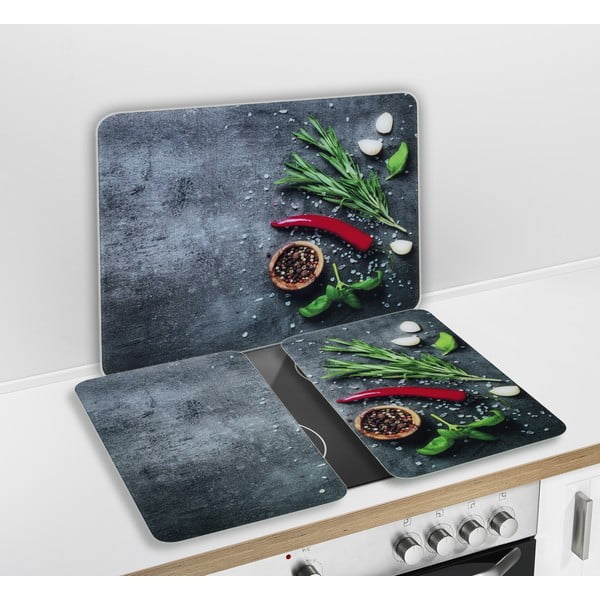 Edzett üveg falvédő tűzhelyhez 50x56 cm Rosemary – Maximex-image-2