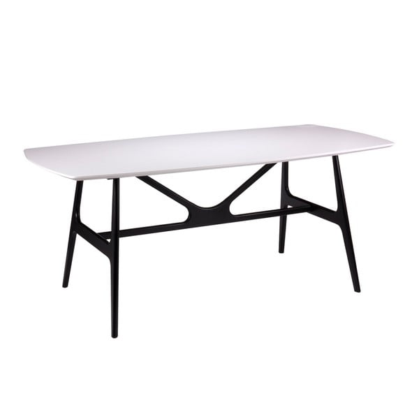 Gabby fehér étkezőasztal fekete lábakkal, 180 x 90 cm - sømcasa