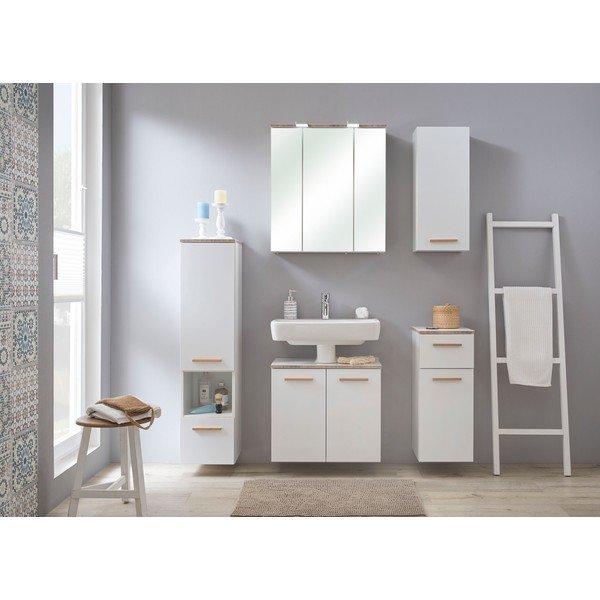 Fehér magas függő fürdőszoba szekrény 30x123 cm Set 931 - Pelipal-image-3
