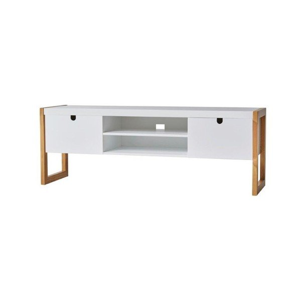 Square fehér TV-állvány, 140 x 45 cm - Marckeric-image-1