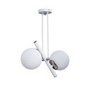 Fehér-ezüstszínű függőlámpa üveg búrával ø 15 cm Libra – Squid Lighting