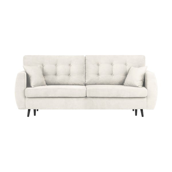 Rotterdam háromszemélyes ezüstszínű kinyitható kanapé tárolóval, 231 x 98 x 95 cm - Cosmopolitan design