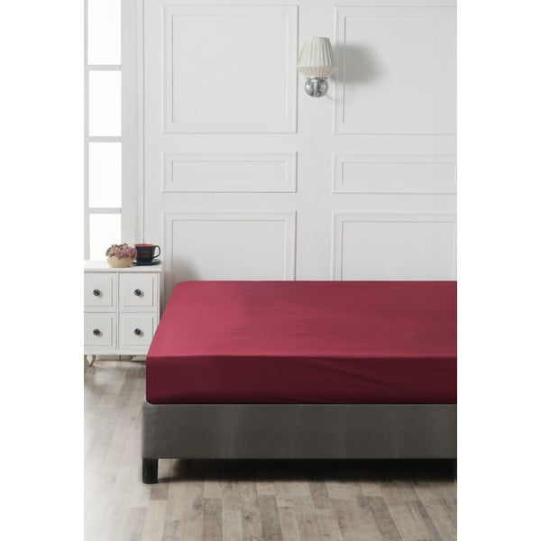 Piros gumis pamut lepedő 160x200 cm - Mijolnir-image-2