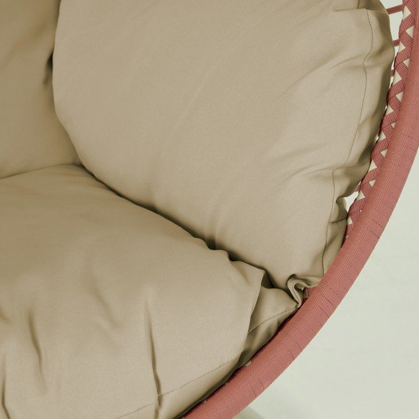 Elianis kerti függő kerti szék terrakotta húrozással és állvánnyal - Kave Home-image-1