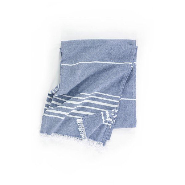 Kék pamut takaró 150x200 cm Solene – Tiseco Home Studio