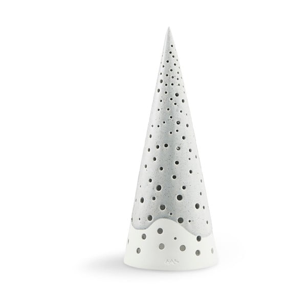 Nobili szürke csontporcelán karácsonyi gyertyatartó, magasság 25,5 cm - Kähler Design